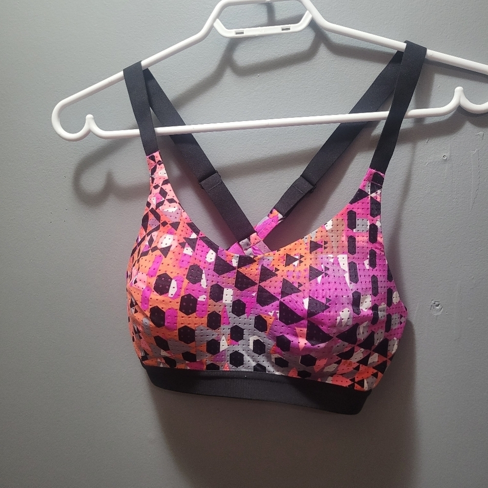 Victoria's Secret Abstract Colorful Sports Bra Size 32C - Picture 2 of 4